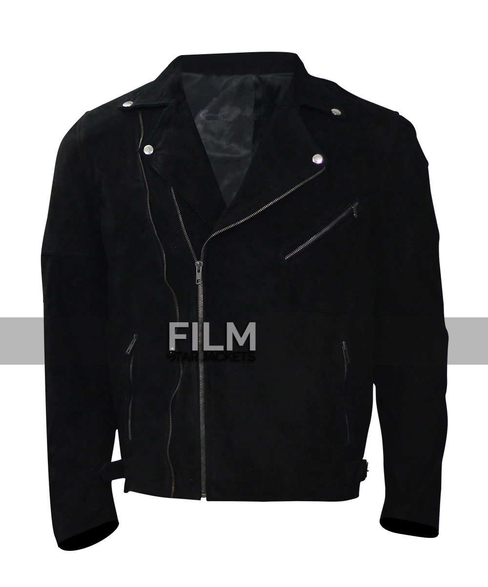 Baby Driver Movie Buddy Black Leather Jacket