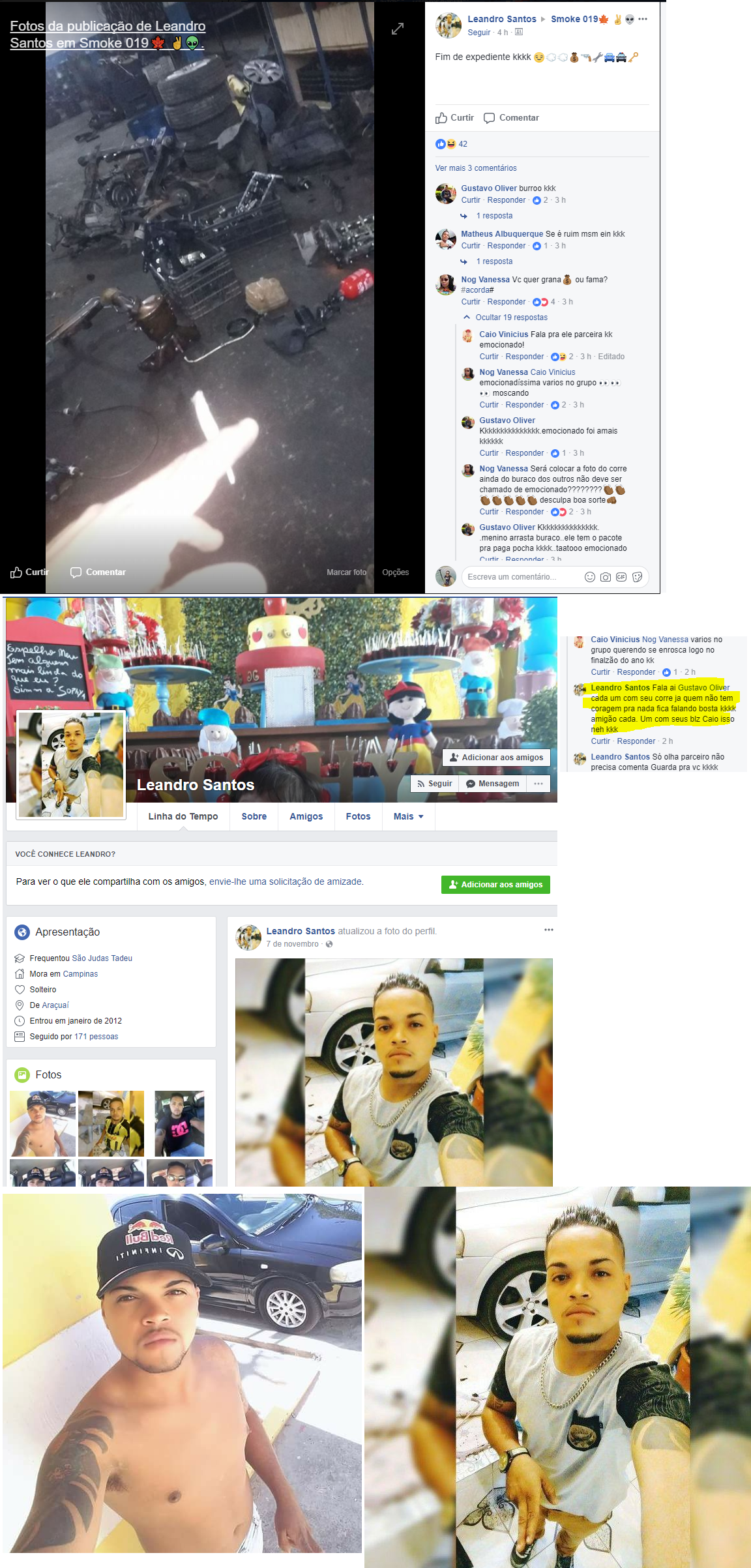 Bandido de Campinas se exbindo