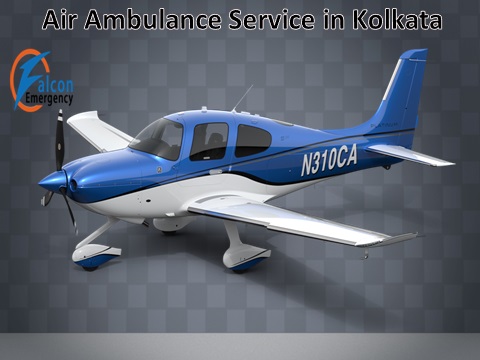 Falcon Emergency Air Ambulance Service in Kolkata available with full ICU Setup
