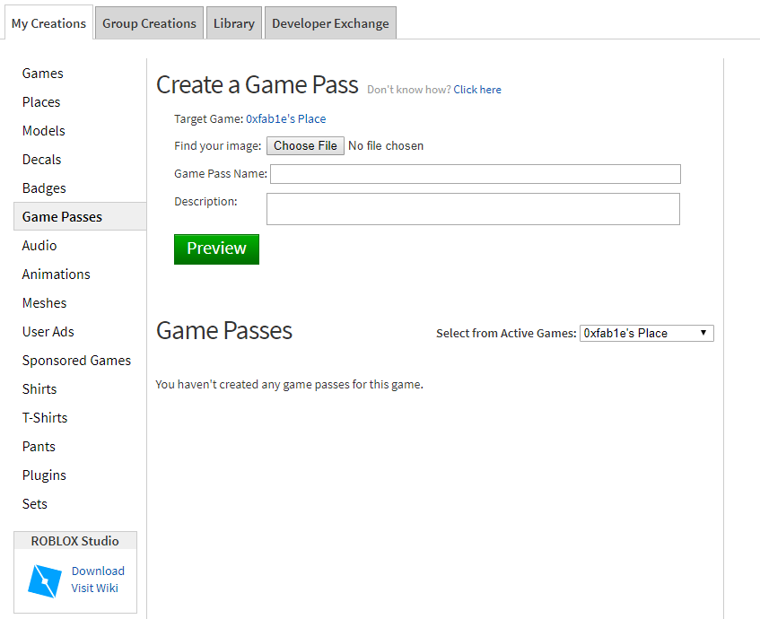 my game passes