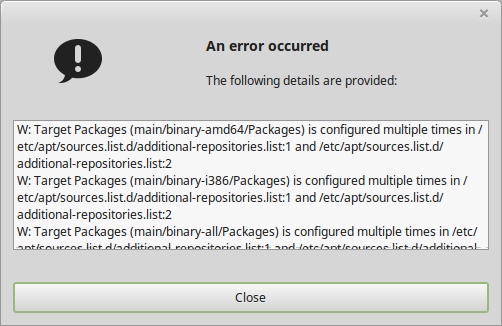 Error occure while updating.