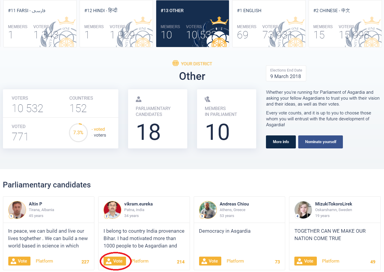 Asgardia voter registration test
