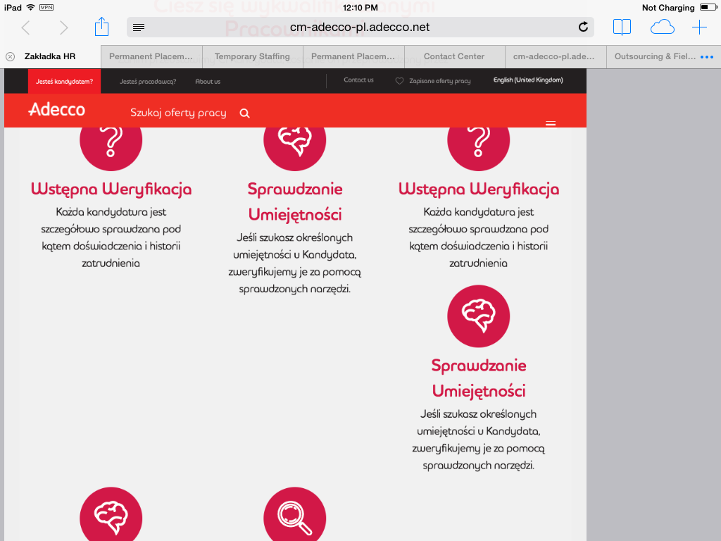 Items of "HR Strategy / Ciesz się wykwalifikowanymi Pracownikami" area is not in proper alignment