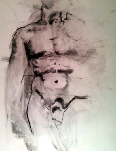 Charcoal study of David