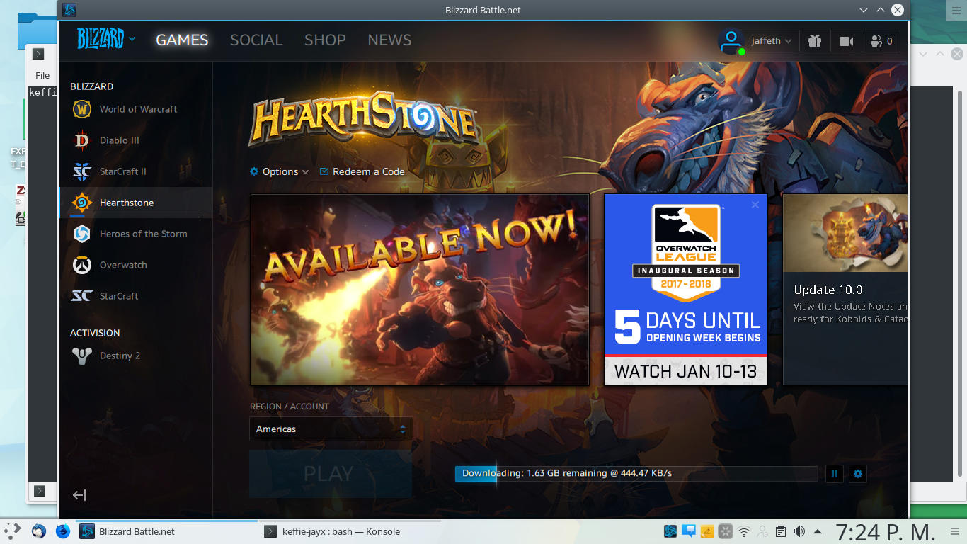 hearthstone installing on Kubuntu 17.10
