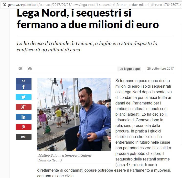 Lega Nord Milioni Rubati