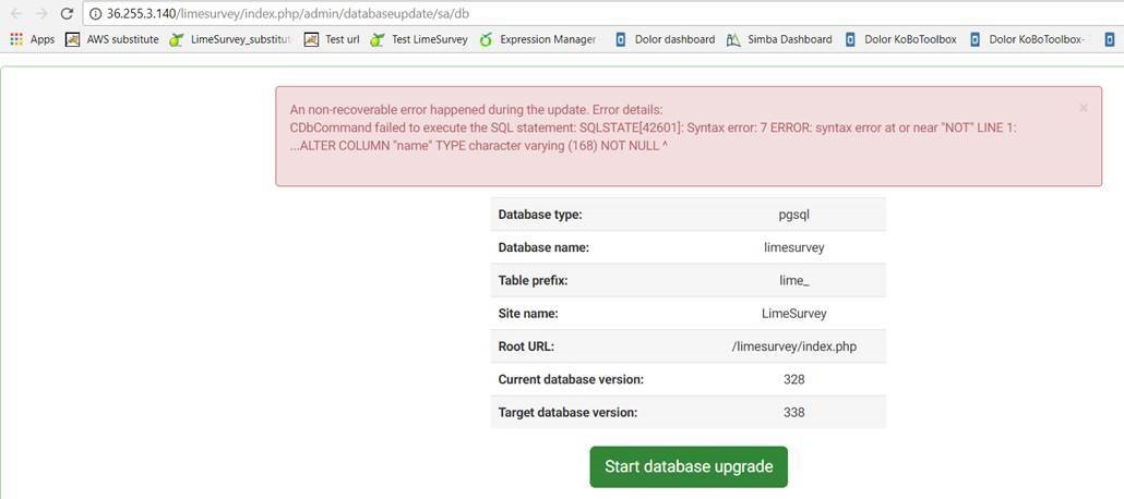 DB Update issue
