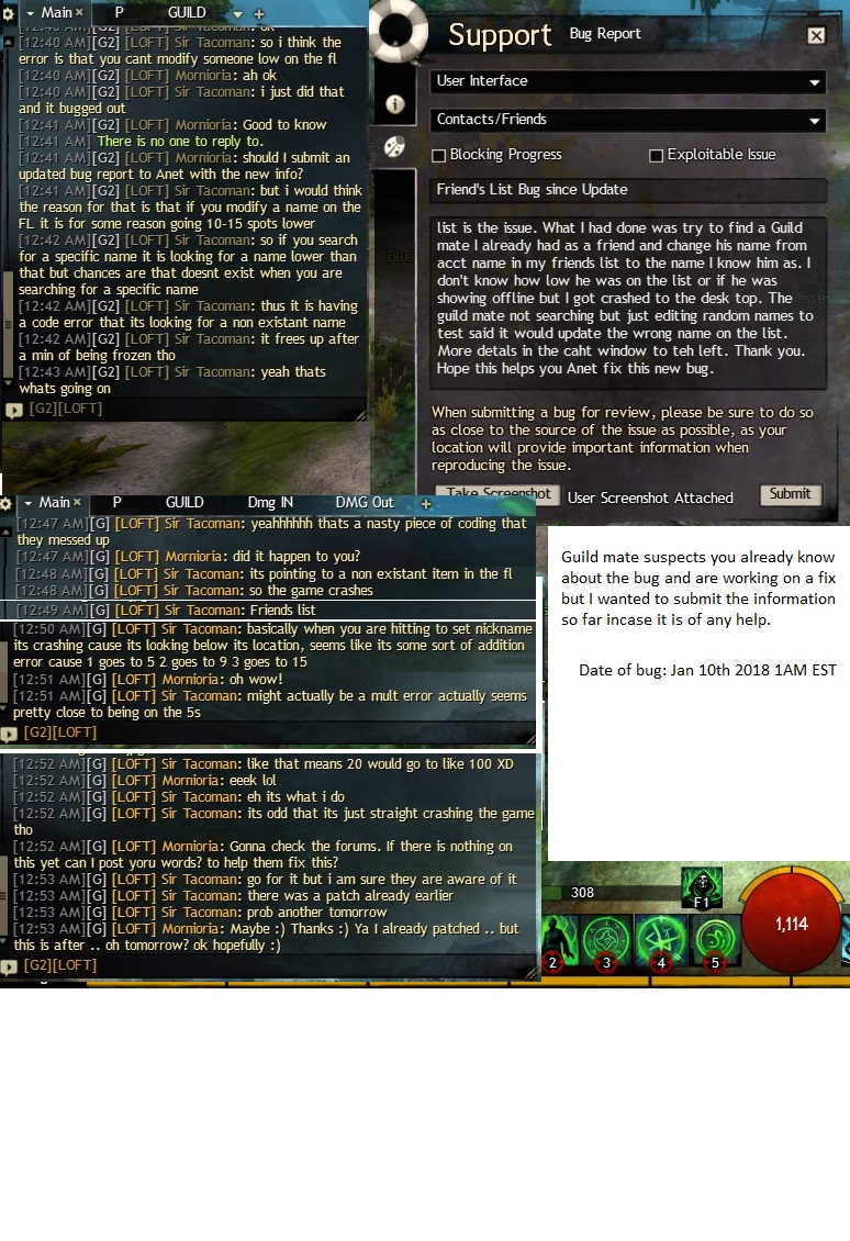 GW2 Friends List Bug