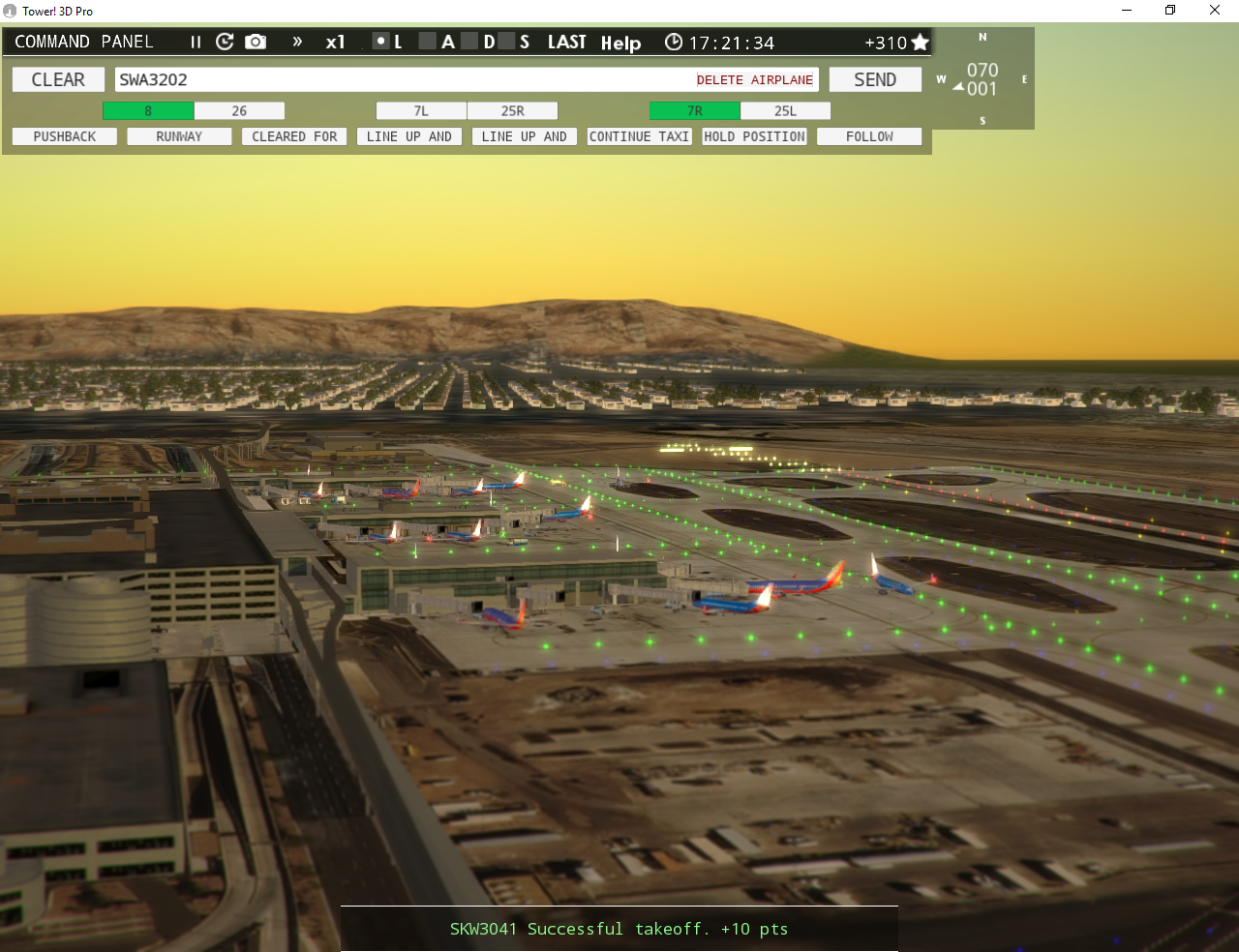 SWA3202 Weired Pushback Tower View