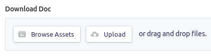 Statamic Asset Browser Controls