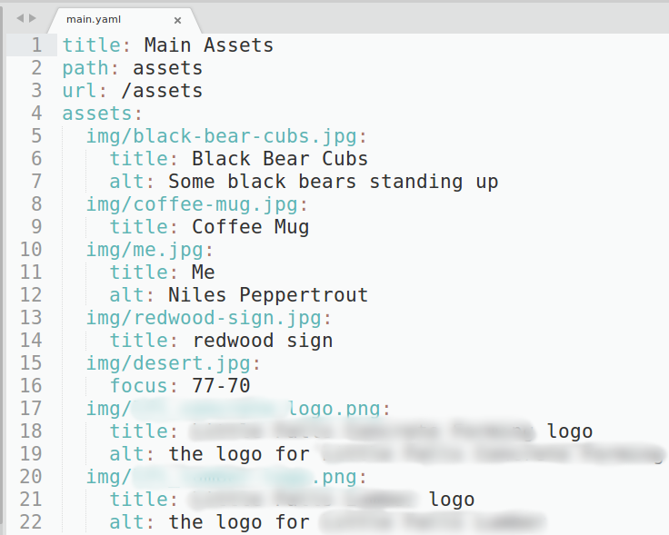 Statamic Main Assets YAML