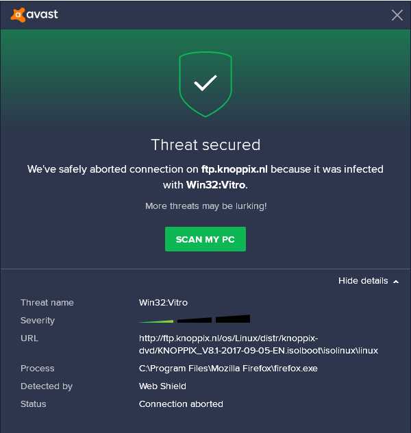Virus warning for Knoppix