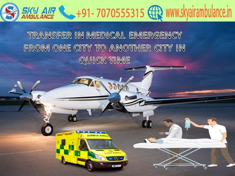 Book lowest Sky Air Ambulance from Guwahati to Delhi