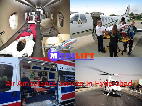 24 hours available Air Ambulance Service in Hydrabad by Medilift