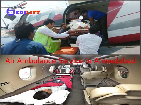 Commercial Air Ambulance Service in Ahmedabad by Medilift