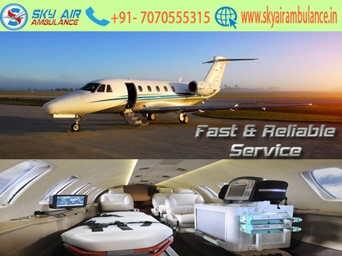 Sky Air Ambulance from services Raipur to Delhi with full medical facilities