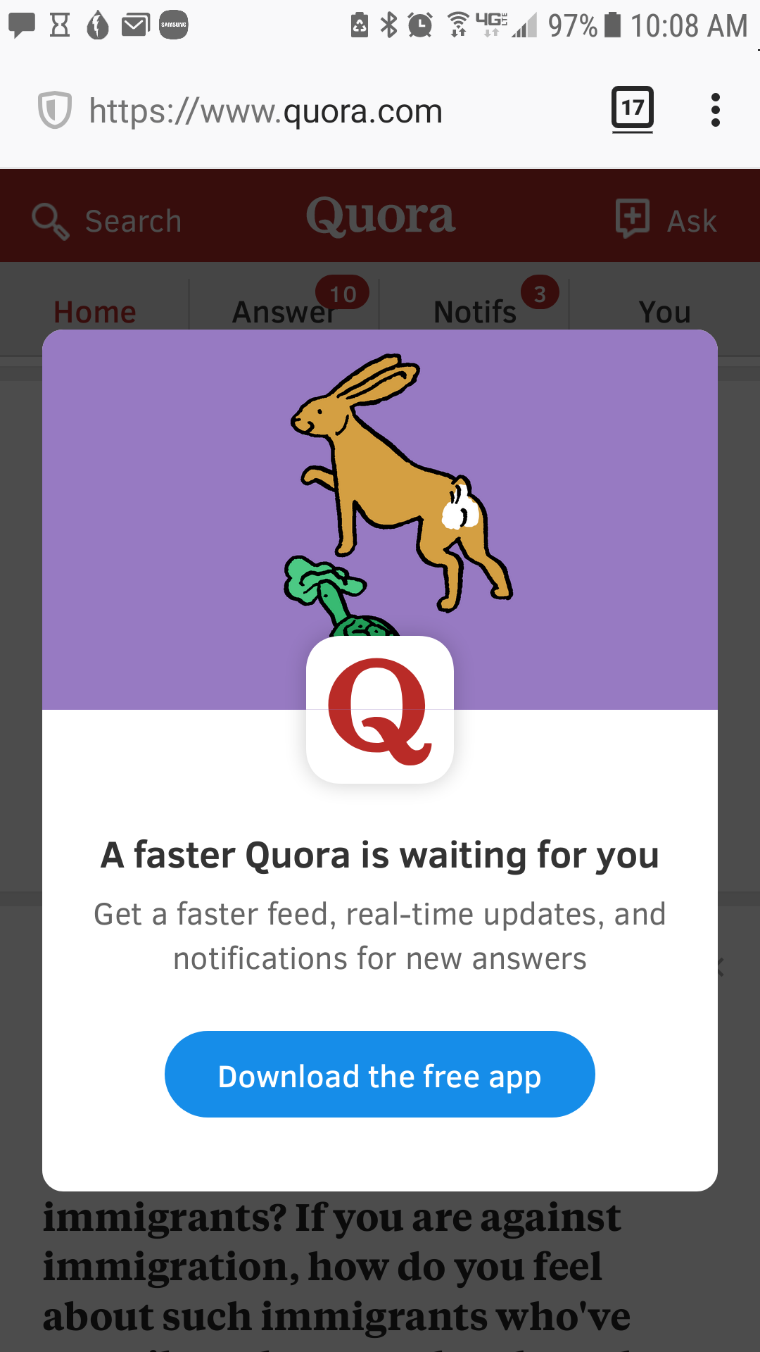 A faster Quora is waiting for you.