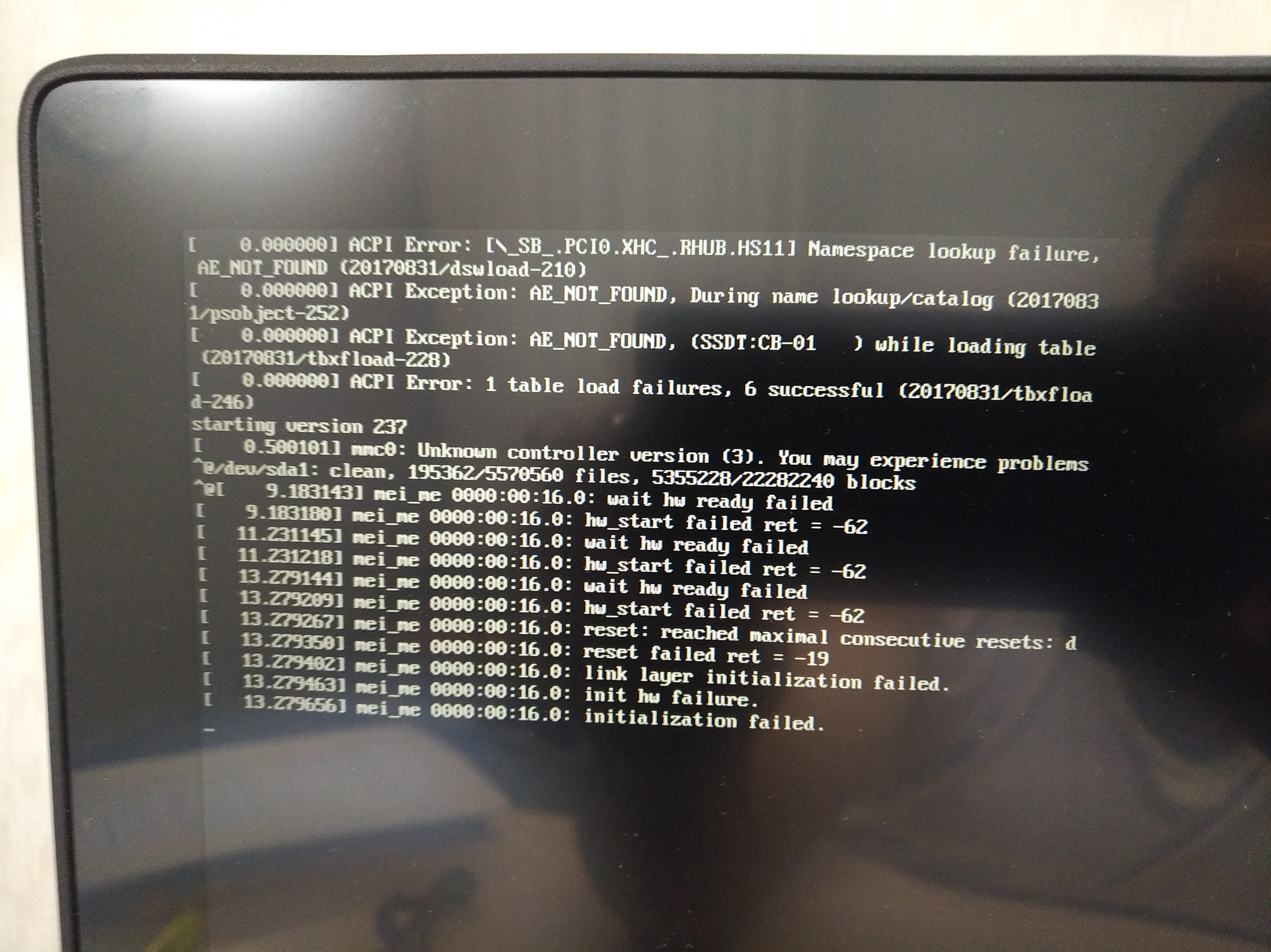 Boot probleam