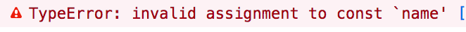 const assignment