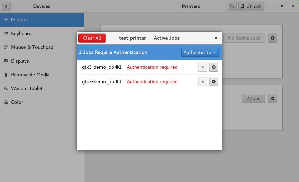 Authentication InfoBar
