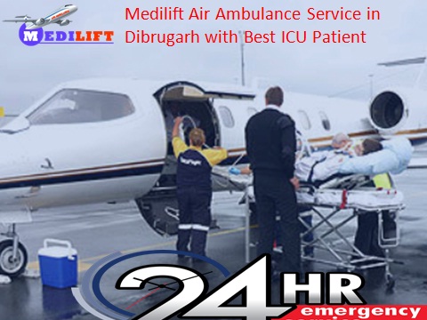 Air Ambulance service in Dibrugarh with Best ICU Facility