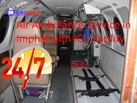 Air Ambulance service in Imphal with best ICU Facility