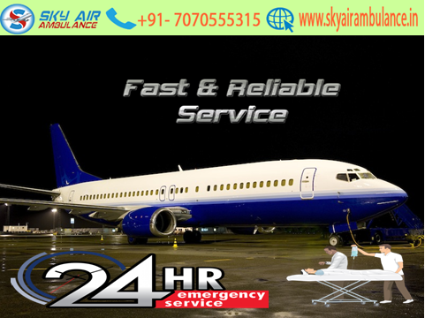 Hire in Medical Emergency Sky Air Ambulance from Raipur to Delhi