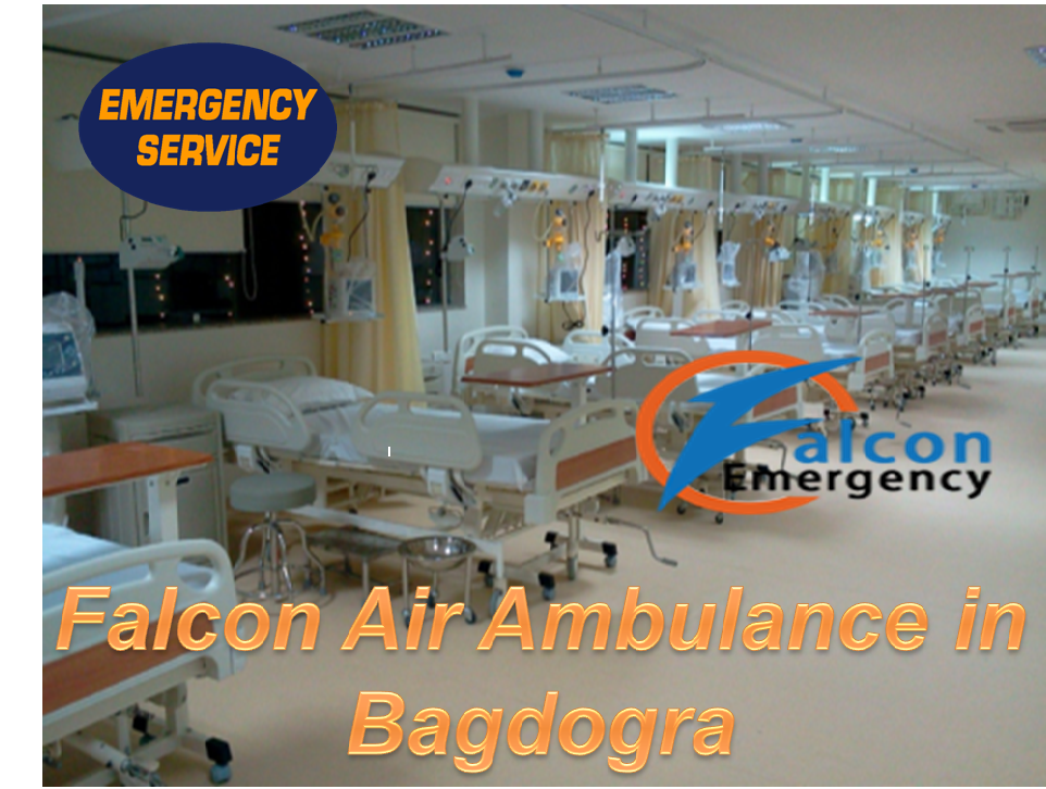 Best Air Ambulance services in Bagdogra by Falcon Emergency