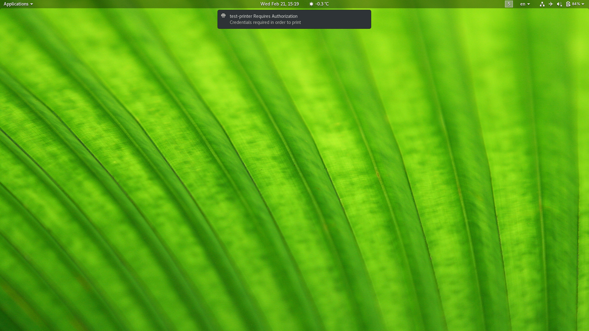 Authentication notification
