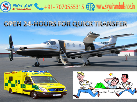 Sky Air Ambulance services from Ranchi to Delhi with ICU set up