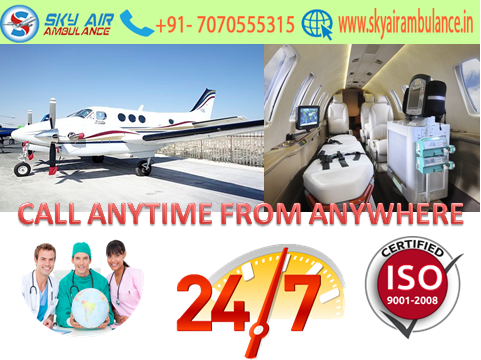 Sky Air Ambulance from Raipur to Delhi with team of Paramedical