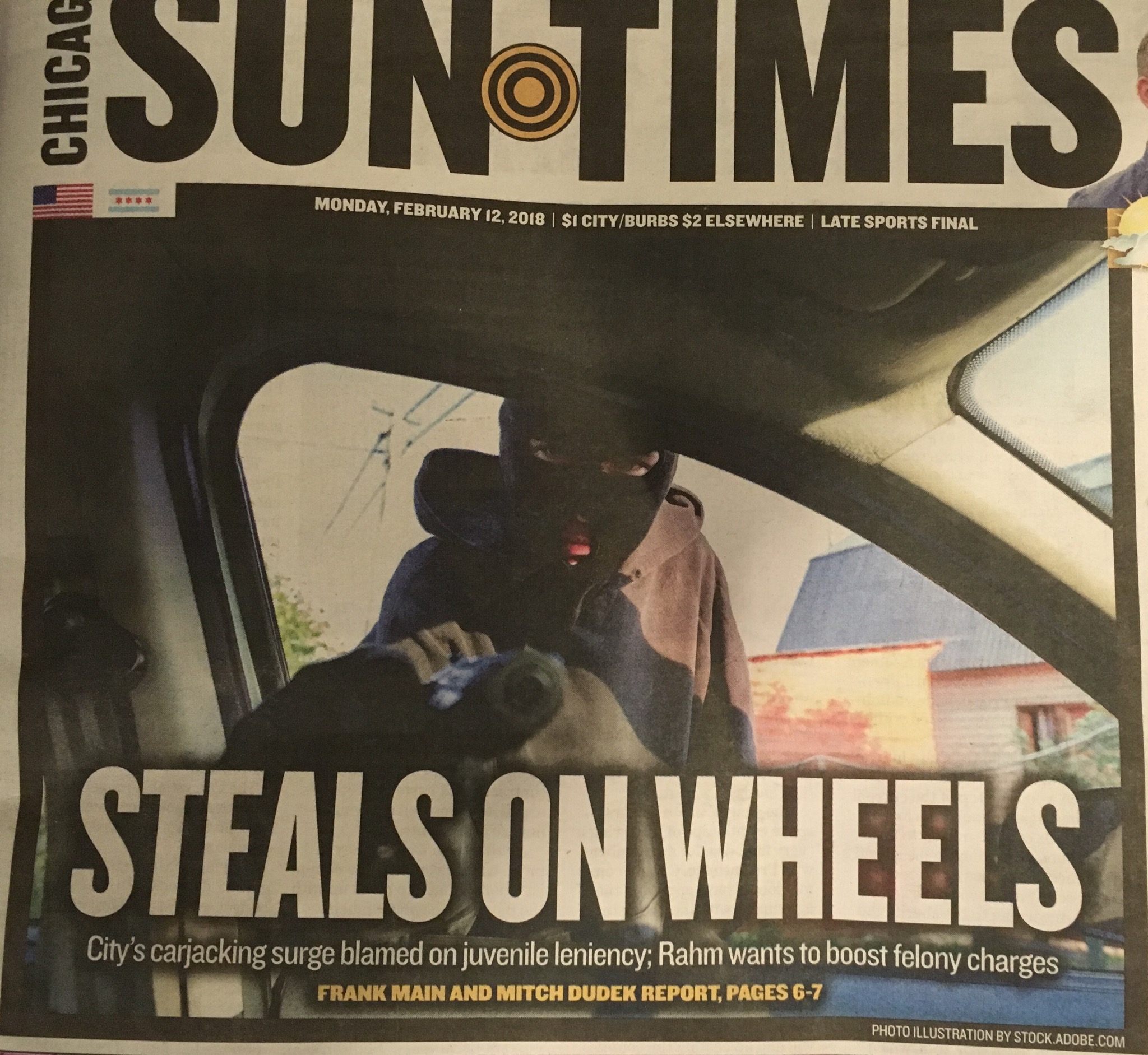 Sun-times steals on wheels carjacking hysteria