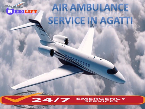 Medilift Air Ambulance Service in Agatti is anytime and anywhere available