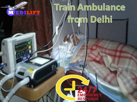Fast Train Ambulance from Delhi with Medical Service