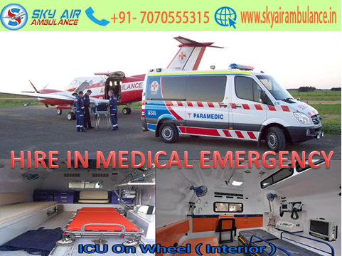 Hire in Medical Emergency Sky Air Ambulance from Bangalore to Delhi
