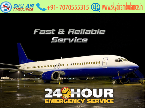 Sky Air Ambulance from Ranchi to Delhi with full ICU Facilities