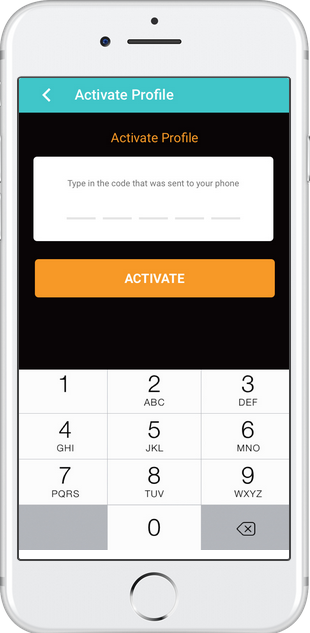 Media App Activate Profile Screen
