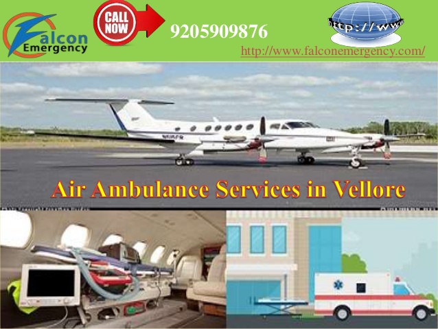 Advance Emergence Air Ambulance Services in Vellore with ICU Set-Up by Falcon Emergency