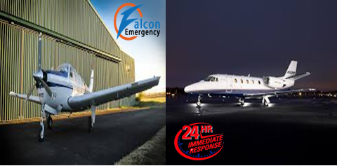 Falcon Emergency Air Ambulance Service in Rajkot at Economical Cost