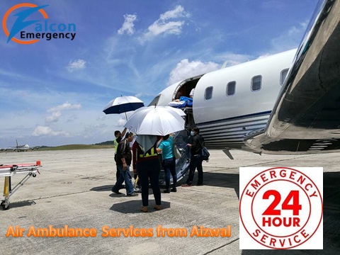 Hire Low cost Medical Air Ambulance Services from Aizwal
