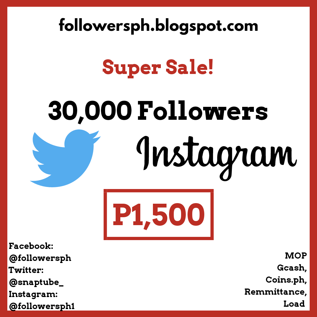 30,000 followers super sale