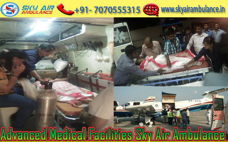 Sky Air Ambulance from Delhi with Paramedical staff at Low-cost