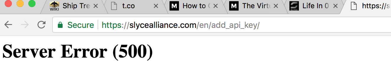 error while adding api key