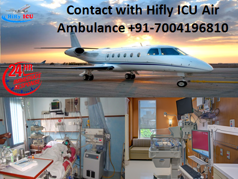 Medical Emergency Charter Air Ambulance Services from Ranchi to Delhi by Hifly ICU