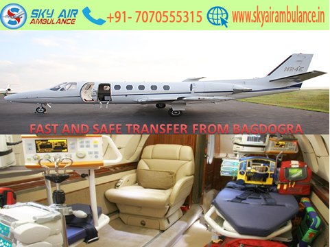 An Emergency Sky Air Ambulance services from Bagdogra to Delhi