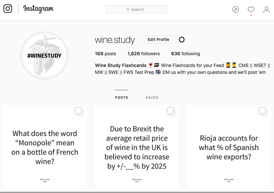 @wine.study instagram feed