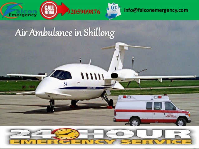 Get Hi-Tech Air Ambulance Services from Shillong  by Falcon Emergency