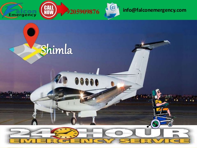 Get 24*7 Hours an Emergency Air Ambulance Services from Shimla by Falcon Emergency