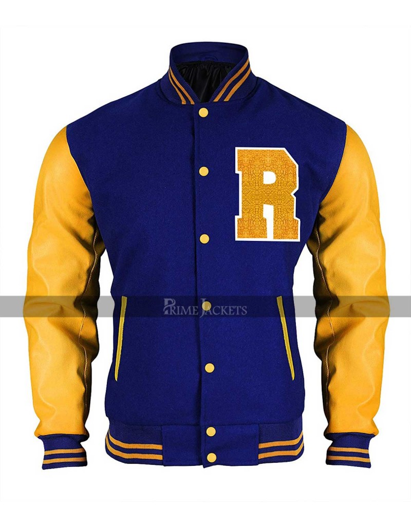 RIVERDALE KJ APA ARCHIE ANDREWS LETTERMAN BLUE JACKET