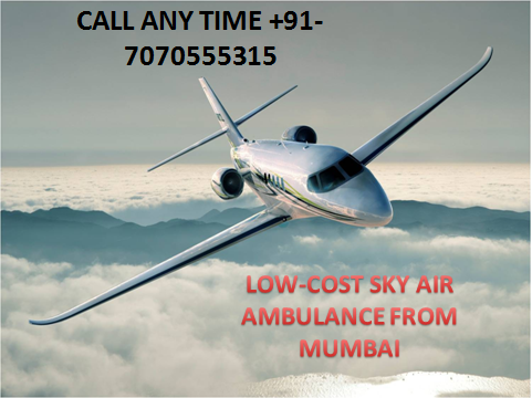 Avail Best and Economical Sky Air Ambulance services from Mumbai to Delhi